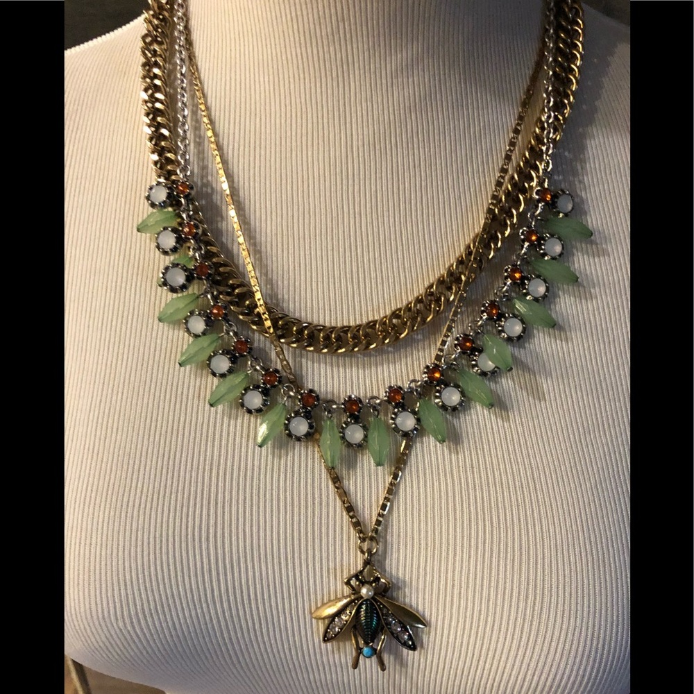 Unique Beautiful 3 Layered Statement Necklace - image 1